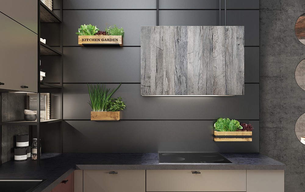 Кухня Ханна Блэк лофт