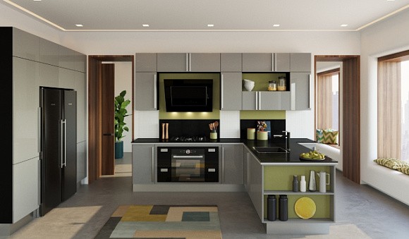 Серая кухня в Егорьевске