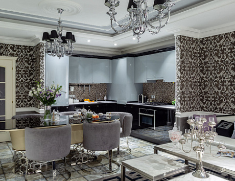 Бежевая кухня в Клину