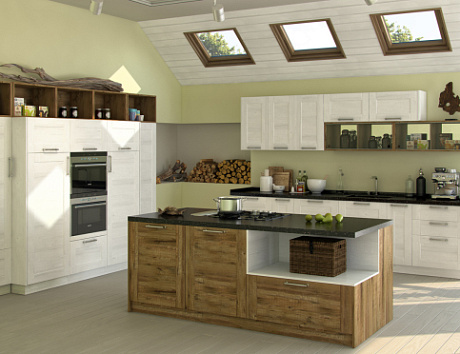 Бежевая кухня в Мурманске