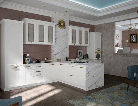 Серая кухня в Клину
