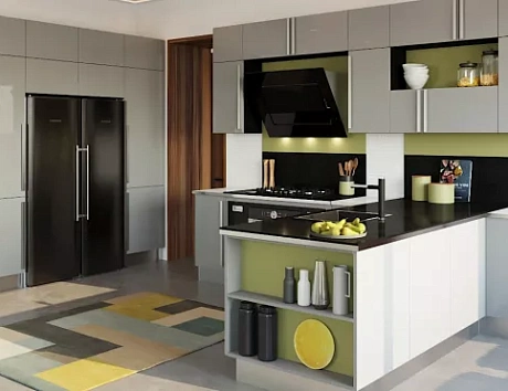 Серая кухня в Клину