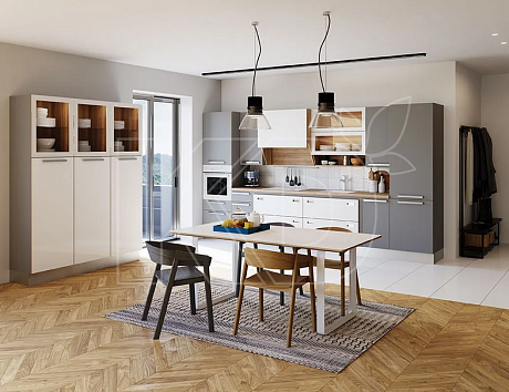 Прямая маленькая кухня