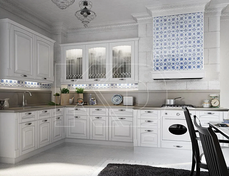 Угловая кухня в классическом стиле