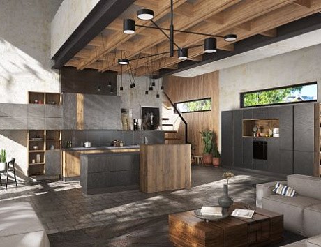 Кухня в темных тонах