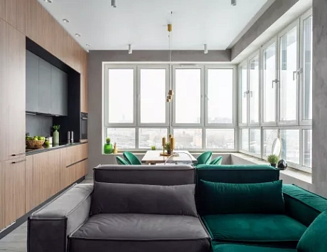 Коричневая кухня в Новосибирске