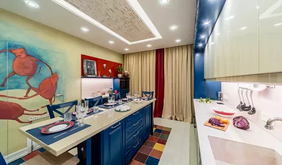 Синяя кухня в Твери