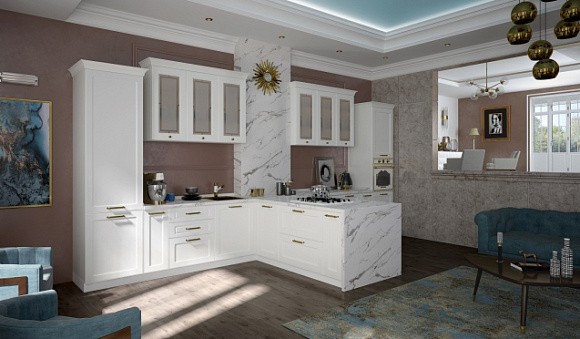 Белая кухня в Санкт-Петербурге