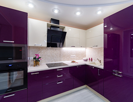 Фиолетовая кухня в Егорьевске