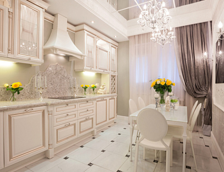 Бежевая кухня во Владикавказе