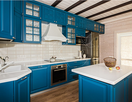 Угловые кухни для дачи