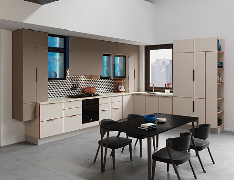 Светлая кухня в Мурманске