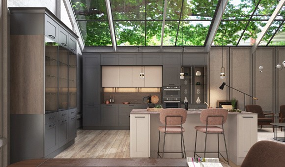 Коричневая кухня в Новосибирске