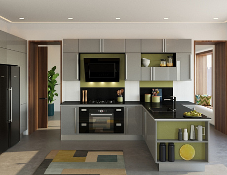 Кухонный гарнитур для маленького помещения должен быть тщательно спланирован и продуман до мелочей. Дизайн интерьера малогабаритной кухни.