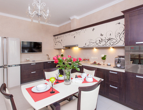 Бежевая кухня в Твери