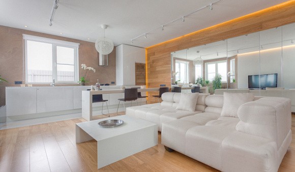 Кухня-гостиная в стиле лофт