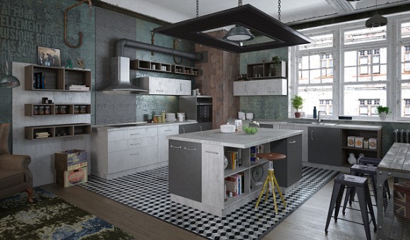 Серая кухня в Егорьевске