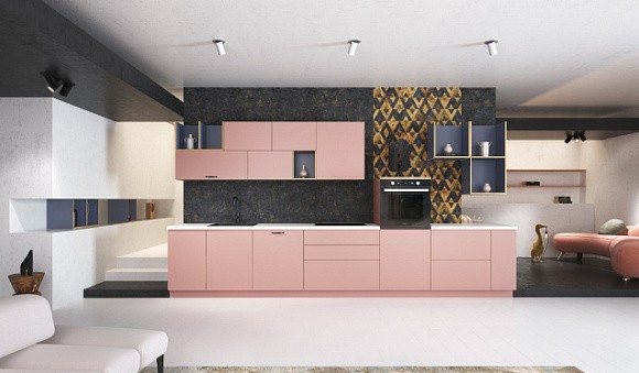 Интерьер светлой кухни в скандинавском стиле